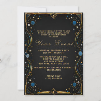 Convite para Noite de Celebração de Festa Formal d