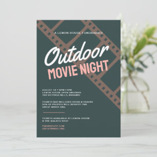 Convite para Noite de Filme Antigo para Recaudação
