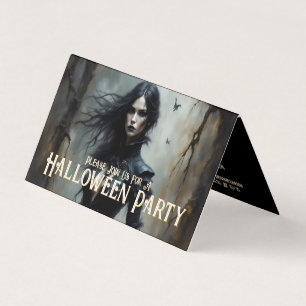 Convite para Noite de Halloween Gótico de Mistério