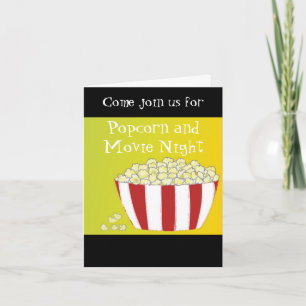 Convite para Noite de Pipoca e Filme