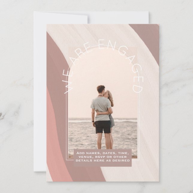 CONVITE PARA NOIVADO FOTOGRÁFICO MODERNO - Cores m (Frente)