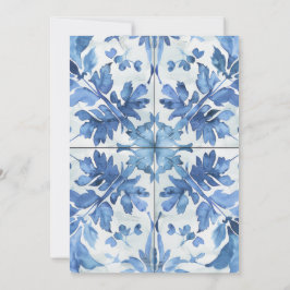 Convite para Noivados de Aquarela Mediterrânica