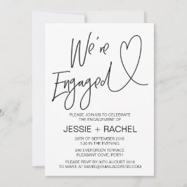 Convite para Noivados Modernos