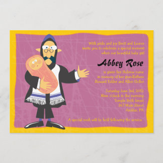 Convite para Nomeação de Bebês Judaico do Quirky R