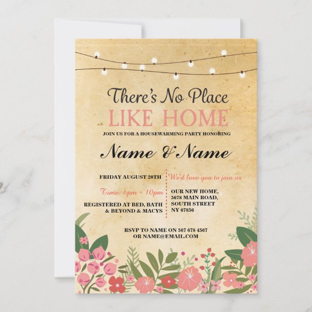 Convite para Nova Casa que Aquece a Chave da Casa  (Frente)