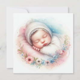 Convite para nova cor d'água do bebê do nascer