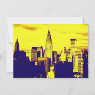 Convite para Nova Iorque de pop Art