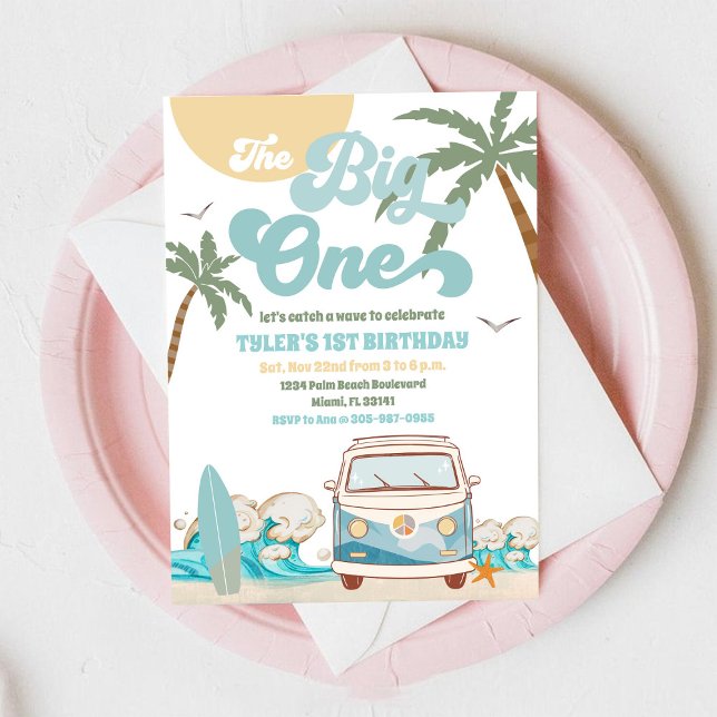 Convite para o 1º Aniversário da Praia Surf (Criador carregado)