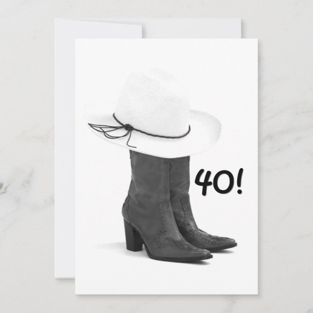 CONVITE PARA O 40º ANIVERSÁRIO COUNTRY WESTERN (Frente)