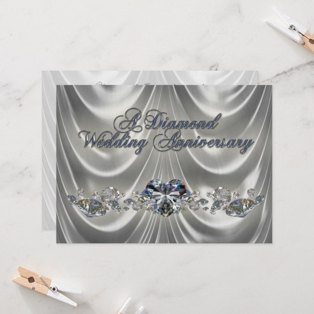 Convite para o 60º Aniversário de Casamento (Frente/Verso In Situ)