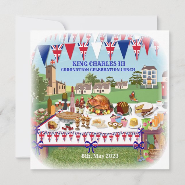 Convite para o almoço de celebração de coroação (Frente)