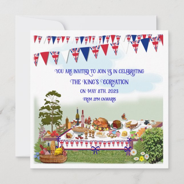 Convite para o almoço de celebração de coroação (Frente)