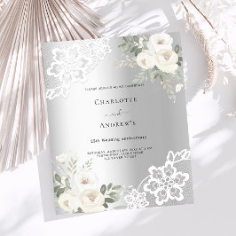 Convite para o aniversário de 25 de casamento das 