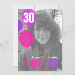 Convite para o aniversário de 30 do Balão THREEOH!