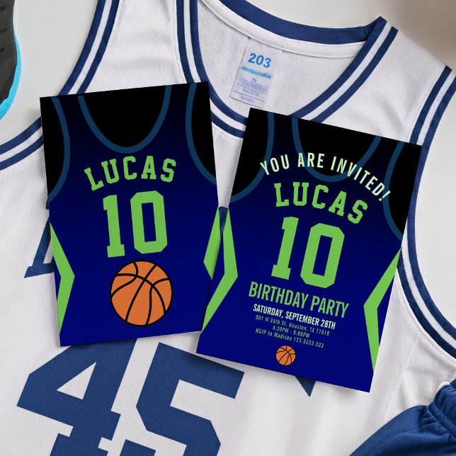 Convite para o Aniversário de Basquete Esporte (Criador carregado)