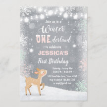 Convite para o aniversário de Winter Onederland