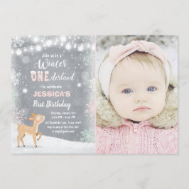 Convite para o aniversário de Winter Onederland