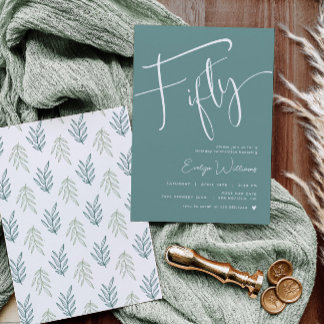 Convite para o aniversário do 50º aniversário do T