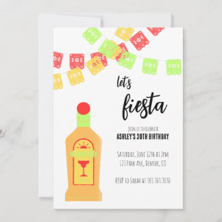 Convite para o Aniversário do Adulto Fiesta
