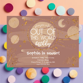 Convite para o aniversário do espaço fora deste mu