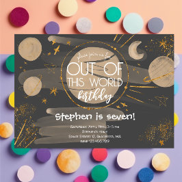 Convite para o aniversário do espaço fora deste mu