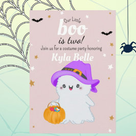 Convite para o aniversário do pequeno Boo Hallowee