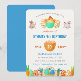 Convite para o Aniversário dos Rapazes Páscoas Col