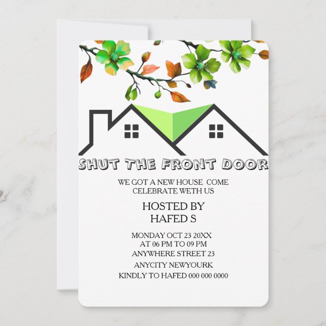 Convite Para O Aquecimento De Casa Convite Para Us (Frente)