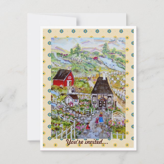 Convite para o aquecimento doméstico da VISÃO DE M (Frente)