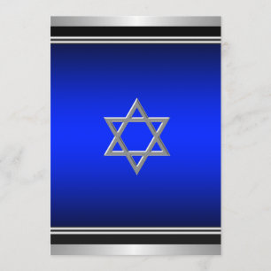 Convite para o Bar Azul do Marinho Real Mitzvah