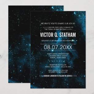 Convite para o Bar da Galáxia Azul Mitzvah