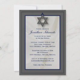 Convite para o Bar Elegante Mitzvah na Cinza