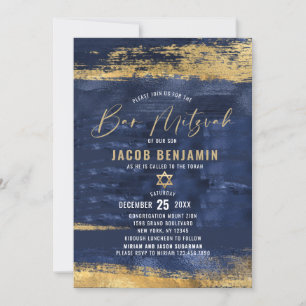 Convite para o Bar Elegante Moderno Mitzvah