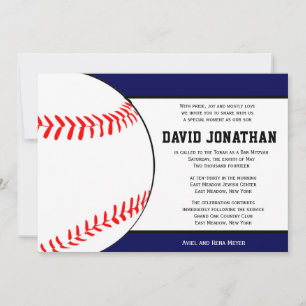 Convite para o Bar Mitzvah com Baseball