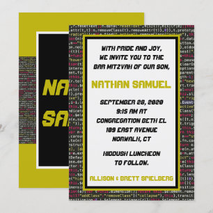Convite para o Bar Mitzvah da Festa do Programador