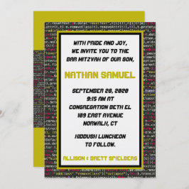 Convite para o Bar Mitzvah do Coder's Party