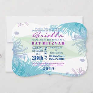 Convite para o Bat Mitzvah do Oceano subaquático