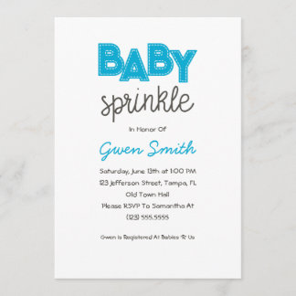 Convite para o bebê Blue Boy Sprinkle