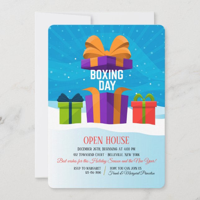 Convite para o Boxing Day (Frente)