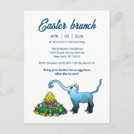 Convite para o brunch e caça aos ovos de Páscoa do