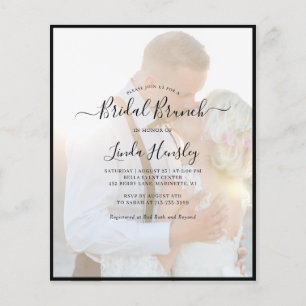 Convite para o brunch Moderno Elegante Faux Vellum