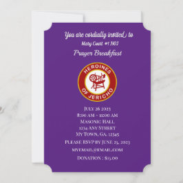 Convite para o café da manhã de oração HOJ