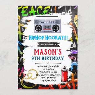 Convite para o cartão de aniversário do tema do Gr