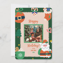 Convite para o Cartão de Férias de Natal Feliz