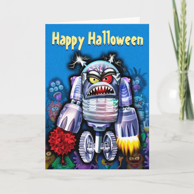 Convite para o Cartão de Halloween A festa MONSTER (Frente)