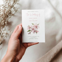 convite para o casamento da flor da cereja bonito