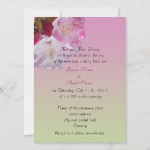 convite para o casamento de flores rosas