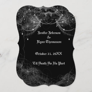 convite para o casamento de halloween