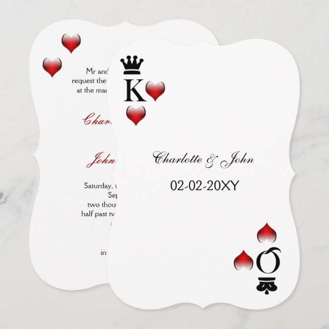 convite para o casamento de Las Vegas (Frente/Verso)