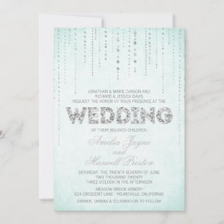 Convite para o Casamento de Olhar para a Glitter A